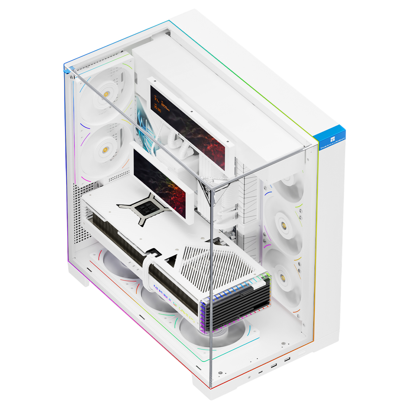 Корпус без блока питания Thermalright TR-A70 Vision White FAN5-C (TR-A70 Vision White FAN5-C)