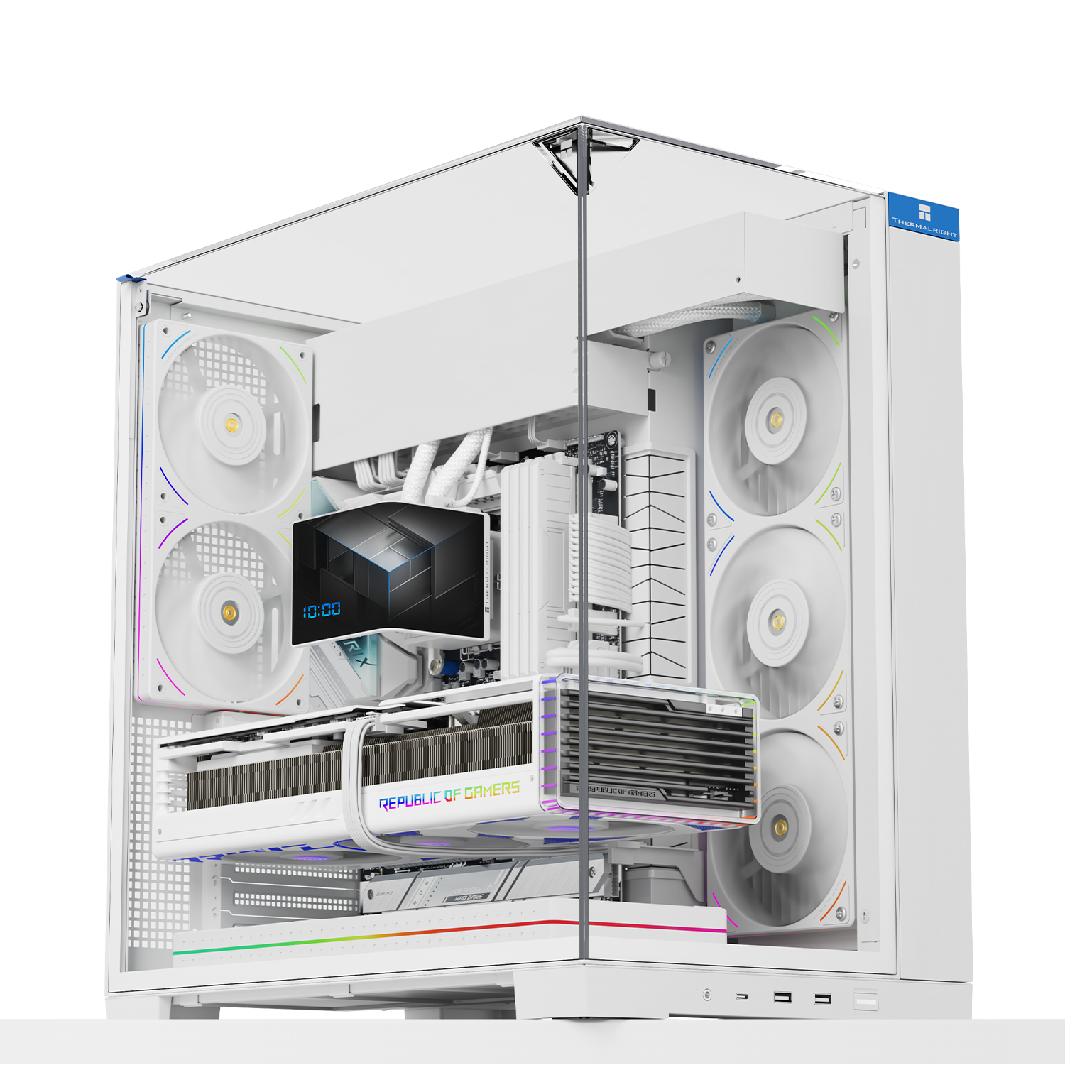 Корпус без блока питания Thermalright TR-A70 Vision White FAN5-C (TR-A70 Vision White FAN5-C)