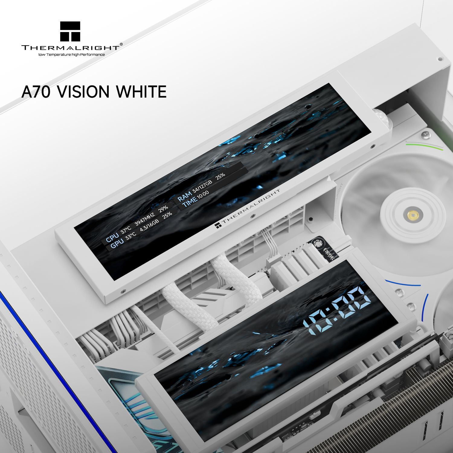 Корпус без блока питания Thermalright TR-A70 Vision White FAN5-C (TR-A70 Vision White FAN5-C)